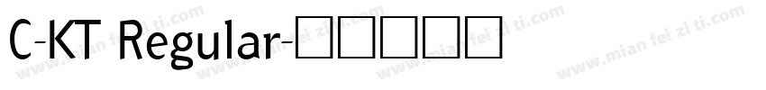 C-KT Regular字体转换